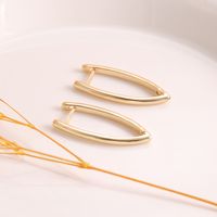 Copper 18K Gold Plated Simple Style Inlay Geometric Zircon Ear Studs main image 8