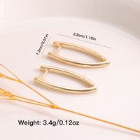 Copper 18K Gold Plated Simple Style Inlay Geometric Zircon Ear Studs main image 3