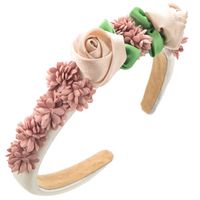 Women's Casual Vacation Classic Style Flower Alloy Cloth Inlay Fabric Flowers Hair Band sku image 3