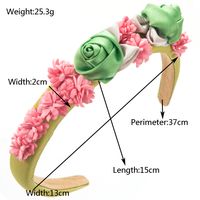 Women's Casual Vacation Classic Style Flower Alloy Cloth Inlay Fabric Flowers Hair Band main image 2