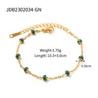Classic Style Geometric 304 Stainless Steel 18K Gold Plated Bracelets In Bulk main image 2