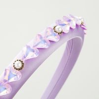 Women's Vacation Modern Style Classic Style Heart Shape Alloy Cloth Glass Inlay Glass Hair Band main image 3