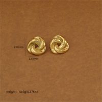 1 Pair Casual Commute Triangle Polishing 304 Stainless Steel 18K Gold Plated Ear Studs sku image 1
