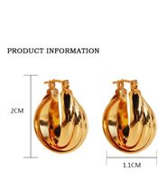 1 Pair Simple Style Commute Geometric Plating Brass 18K Gold Plated Earrings main image 2
