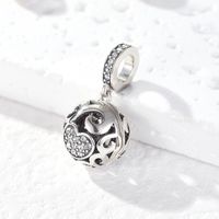 Retro Hollow Out Sterling Silver Plating Zircon Jewelry Accessories 1 Piece sku image 1