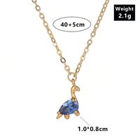 Copper 18K Gold Plated Cute Plating Dinosaur Pendant Necklace main image 2