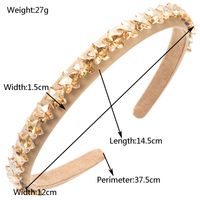 Women's Casual Vacation Classic Style Star Alloy Cloth Inlay Fabric Glass Hair Band main image 2