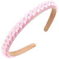 Women's Casual Vacation Classic Style Star Alloy Cloth Inlay Fabric Glass Hair Band sku image 3