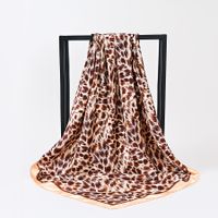 Women's Hip-Hop Simple Style Leopard Satin Printing And Dyeing Printing Silk Scarf main image 5