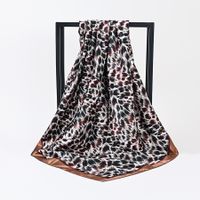 Women's Hip-Hop Simple Style Leopard Satin Printing And Dyeing Printing Silk Scarf main image 6