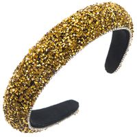 Women's Casual Vacation Classic Style Solid Color Alloy Cloth Inlay Rhinestones Hair Band sku image 6