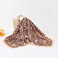 Women's Hip-Hop Simple Style Leopard Satin Printing And Dyeing Printing Silk Scarf sku image 3