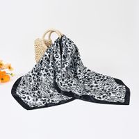 Women's Hip-Hop Simple Style Leopard Satin Printing And Dyeing Printing Silk Scarf sku image 7
