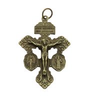 1 Piece 54*34mm Zinc Alloy Human Cross Polished Pendant main image 1