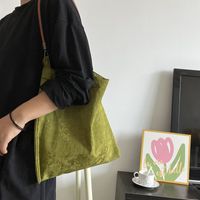 Women's Medium Linen Rayon Natural Silk Geometric Vintage Style Streetwear Square Magnetic Buckle Shoulder Bag main image 2