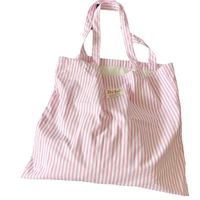 Unisex Large Cotton Stripe Cute Basic Square Open Tote Bag main image 2