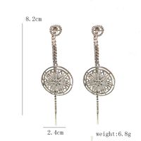 1 Pair Simple Style Shiny Snowflake Inlay Brass Zircon 14K Gold Plated Drop Earrings main image 2