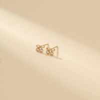 1 Pair Elegant Sweet Simple Style Cherry Hollow Out Inlay Copper Zircon Ear Studs main image 5