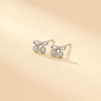 1 Pair Elegant Sweet Simple Style Cherry Hollow Out Inlay Copper Zircon Ear Studs main image 4