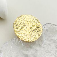 304 Stainless Steel 14K Gold Plated IG Style Sweet Plating Round Flower Open Rings main image 5