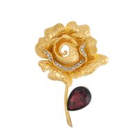Sweet Flower Alloy Inlay Rhinestones Glass Unisex Brooches sku image 16