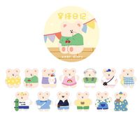 Cute Transparent Bear Tape Pocket Book Decoration Sticker sku image 7