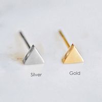 1 Pair Casual Simple Style Triangle 304 Stainless Steel 14K Gold Plated Ear Studs main image 3