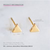 1 Pair Casual Simple Style Triangle 304 Stainless Steel 14K Gold Plated Ear Studs main image 2
