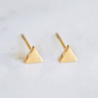 1 Pair Casual Simple Style Triangle 304 Stainless Steel 14K Gold Plated Ear Studs sku image 2