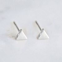 1 Pair Casual Simple Style Triangle 304 Stainless Steel 14K Gold Plated Ear Studs sku image 1