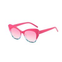 IG Style Cute Beach Solid Color Leopard Ac Butterfly Frame Full Frame Women's Sunglasses sku image 1