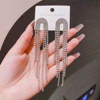 1 Pair Fashion Square Star Bow Knot Alloy Tassel Artificial Pearls Rhinestones Women's Earrings sku image 124