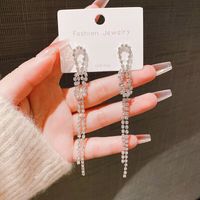 1 Pair Fashion Square Star Bow Knot Alloy Tassel Artificial Pearls Rhinestones Women's Earrings sku image 107