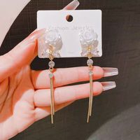 1 Pair Fashion Square Star Bow Knot Alloy Tassel Artificial Pearls Rhinestones Women's Earrings sku image 113