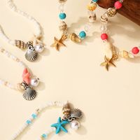 Casual Beach Starfish Conch Natural Stone Beaded Women's Anklet main image 3