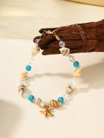 Casual Beach Starfish Conch Natural Stone Beaded Women's Anklet main image 7