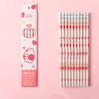 Cartoon Boxed Student Writing Painting Sketch Stationery Hb Pencil With Eraser 10 Packs sku image 7
