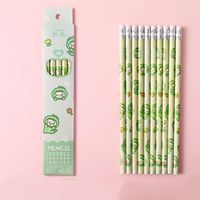 Cartoon Boxed Student Writing Painting Sketch Stationery Hb Pencil With Eraser 10 Packs sku image 4
