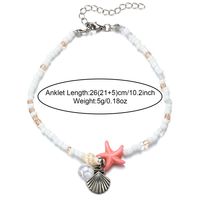 Casual Beach Starfish Conch Natural Stone Beaded Women's Anklet sku image 3