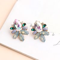 1 Pair Modern Style Classic Style Shiny Geometric Water Droplets Plating Inlay Alloy Acrylic Rhinestones Gold Plated Ear Studs sku image 9