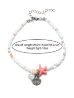 Casual Beach Starfish Conch Natural Stone Beaded Women's Anklet main image 2