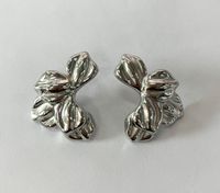 1 Pair Basic Vintage Style Commute Flower Plating 304 Stainless Steel 18K Gold Plated Ear Studs main image 6