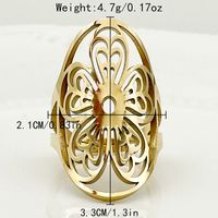304 Stainless Steel 14K Gold Plated Sexy Sweet Commute Plating Inlay Flower Butterfly Pearl Zircon Rings sku image 1