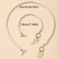 Simple Style Classic Style Letter Arylic Alloy Wholesale Bracelets Necklace main image 2