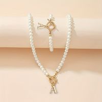 Simple Style Classic Style Letter Arylic Alloy Wholesale Bracelets Necklace main image 4