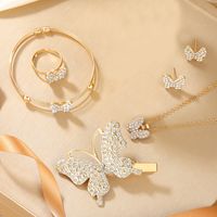 Elegante Romántico Brillante Mariposa Diamantes De Imitación Aleación Venta Al Por Mayor Conjunto De Joyas main image 2