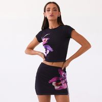 Holiday Daily Women's Streetwear Flower Spandex Polyester Printing Skirt Sets Skirt Sets main image 7