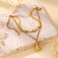 Tropical Modern Style Solid Color 304 Stainless Steel 18K Gold Plated Zircon Bracelets In Bulk sku image 3