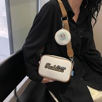 Women's Medium Pu Leather Letter Streetwear Zipper Camera Bag main image 3
