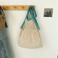 Women's Medium Nylon Solid Color Basic Classic Style Weave Open Shopping Bags main image 3